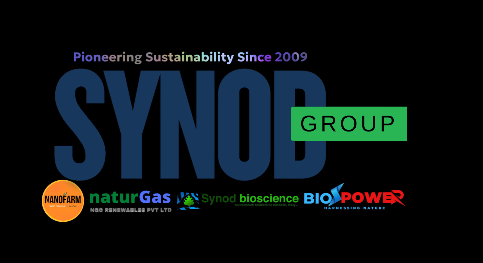 Synod Group — pioneering sustainability since 2009, with nanoFarm, naturGas / NGC Renewables, Synod Bioscience and Biopower